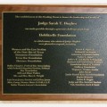 Caste Metal Donor Plate on Wood Backing