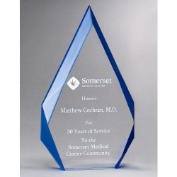 Blue Beveled Acrylic Award