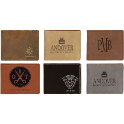 Leatherette Bi-Fold 6 Card Wallet