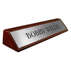 Custom Desk Wedge Nameplate - 8" & 10"