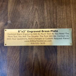 2"x8" Brass Metal Plate with Screws