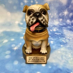 Bulldog Bobblehead Brown & White